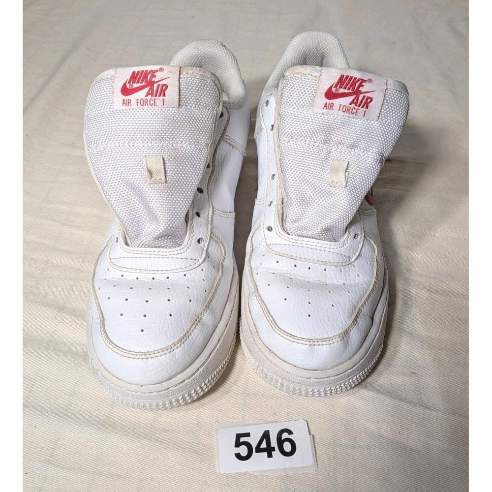 NIKE Air Force 1 GS White/University Red DR7970-100 Youth 6Y DR7970-100